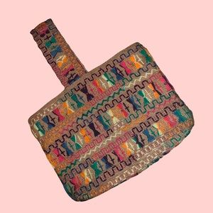 Multicolor vintage knit purse